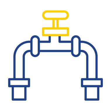 Boru simgesi, vektör illüstrasyonu basit tasarım