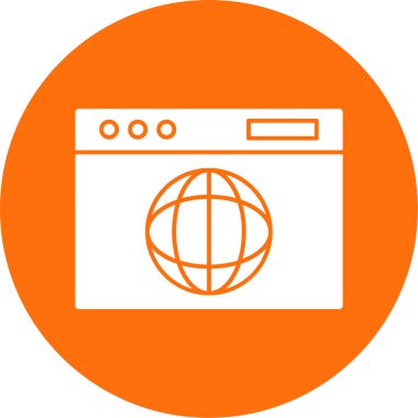 Web tarayıcı simgesi vektör illüstrasyonu 