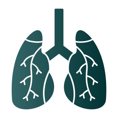 akciğerler web simgesi basit illüstrasyon 