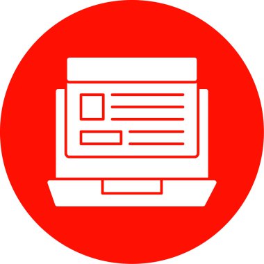 Web sitesi vektör düz simgesi 