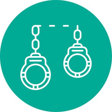 kelepçe simgesi, vektör illüstrasyonu