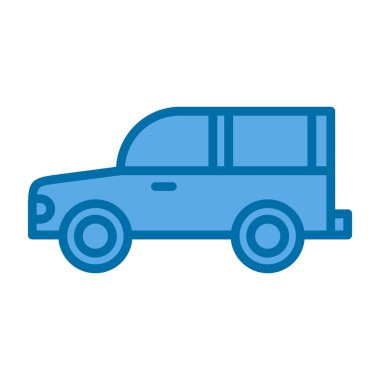 araç vektörü ince çizgi simgesi