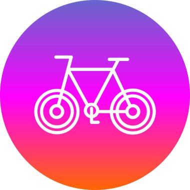 Bisiklet yassı simgesinin vektör illüstrasyonu