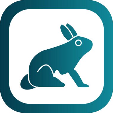 Tavşan simgesi vektör illüstrasyonu