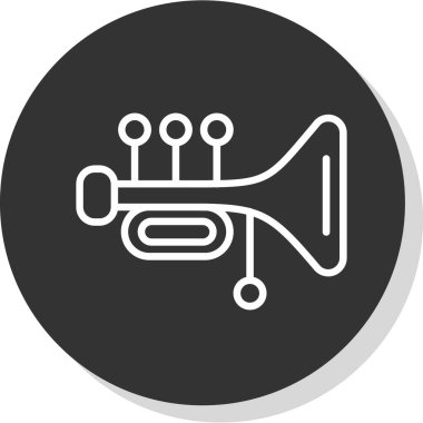 Tuba vektörü basit simgesi