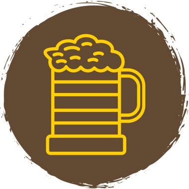 Bir bardak bira ikonu, vektör illüstrasyonu basit tasarım