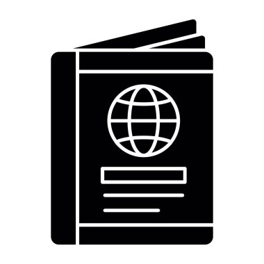 Pasaport web simgesi vektör illüstrasyonu