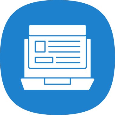 Web sitesi vektör düz simgesi 