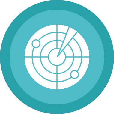 Radar modern simgesinin vektör illüstrasyonu              