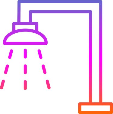 Duş. Web simgesi basit illüstrasyon                             