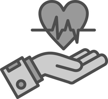 Kalp. Web simgesi basit illüstrasyon