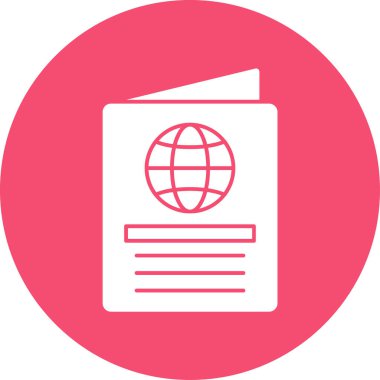 Pasaport web simgesi vektör illüstrasyonu
