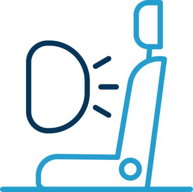 Hava yastığı sandalye simgesi taslak biçimi 