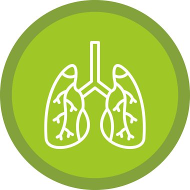 akciğerler web simgesi basit illüstrasyon 