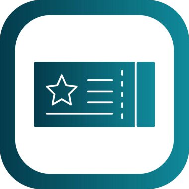 bilet ikonu vektör illüstrasyonu