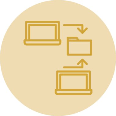 Veri paylaşım simgesi, vektör illüstrasyonu