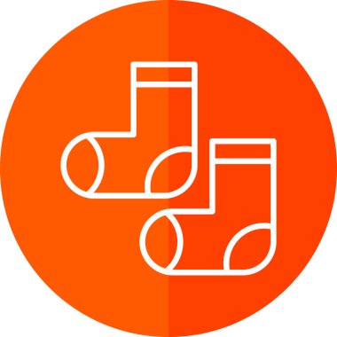 iki çorap düz simgesi, vektör illüstrasyonu