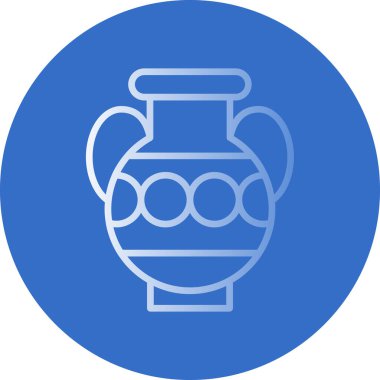 Antik Yunan vazosu ikonu, karikatür tarzı. Amforo vektör illüstrasyonu             