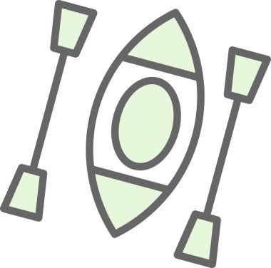 Kano yassı simgesinin vektör illüstrasyonu