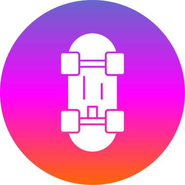 Kaykay web simgesi basit illüstrasyon