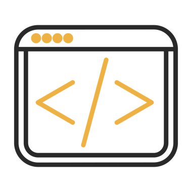 vektör ağ kodlama simgesi illüstrasyonu