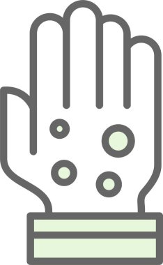 Eldiven eldiveni simgesi - taslak biçimi