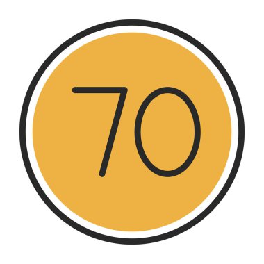 sekiz numaralı simge vektörü.