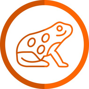 Kurbağa. Web simgesi basit illüstrasyon