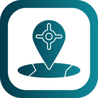 Vektör konumu simge illüstrasyonu