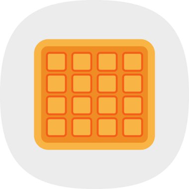 waffle düz vektör simgesi 