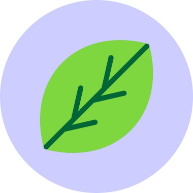 Yaprak simgesinin vektör illüstrasyonu