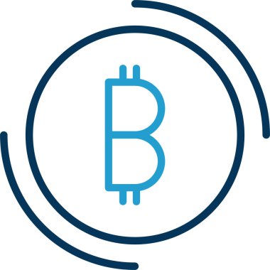 bitcoin. Web simgesi basit illüstrasyon 