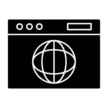 Web tarayıcı simgesi vektör illüstrasyonu 