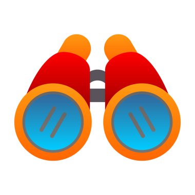 Dürbün simgesi, vektör illüstrasyonu basit tasarım