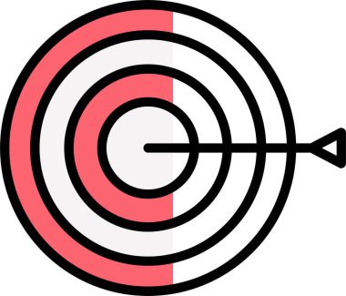 Hedef simgenin vektör illüstrasyonu 