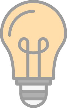 ampul simgesi, vektör illüstrasyonu