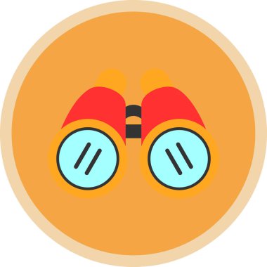 Dürbün simgesi, vektör illüstrasyonu basit tasarım