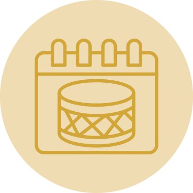 Değiştirilebilir ya da düzenlenebilir olan davul vektörü simgesi