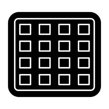 waffle düz vektör simgesi 