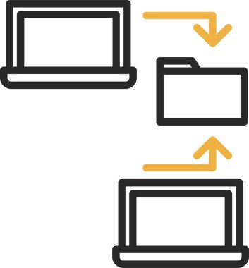 Veri paylaşım simgesi, vektör illüstrasyonu