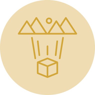 Bir çadır simgesinin vektör illüstrasyonu