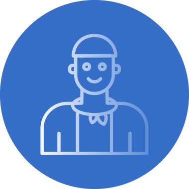 Man avatar simgesi vektör illüstrasyonu