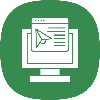 İniş Sayfası. Web simgesi basit illüstrasyon