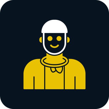 Maske takan bir adamın vektör çizimi