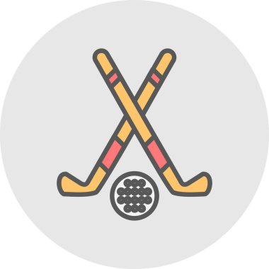 Hokey sopaları ikon vektör illüstrasyonu