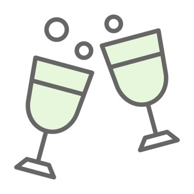 Gözlük. Web simgesi basit illüstrasyon