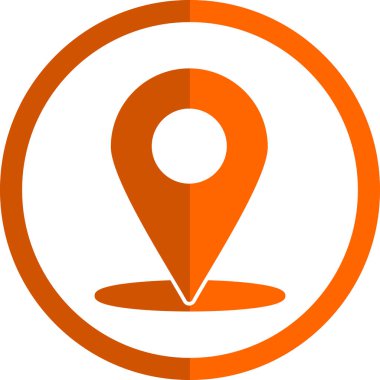 Harita işaretleyici simgesi, vektör illüstrasyonu 