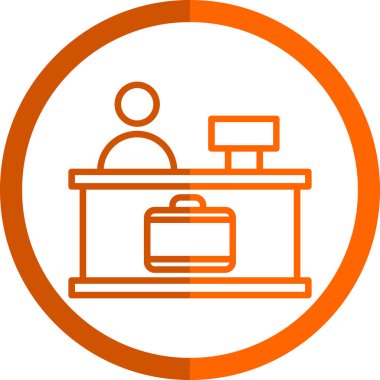 Ofis masası Basit illüstrasyon