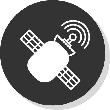 uydu simgesi, vektör illüstrasyonu basit tasarım