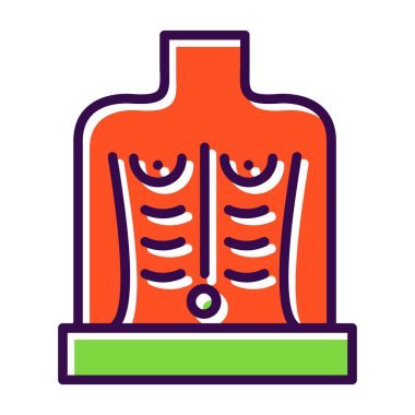 Göğüs. Web simgesi basit illüstrasyon